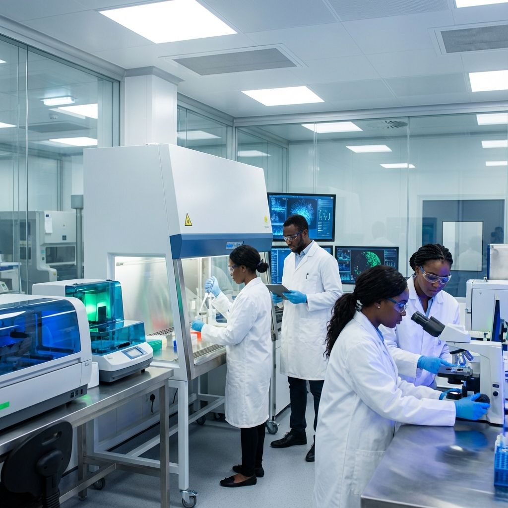 African Medical Researchers in Lab